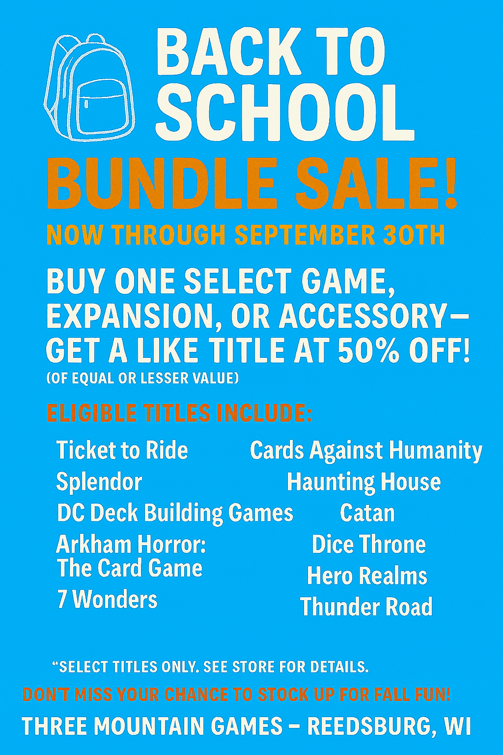 Back to School bundle sale